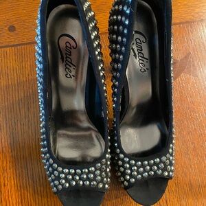 Candie's Black Studded Heels